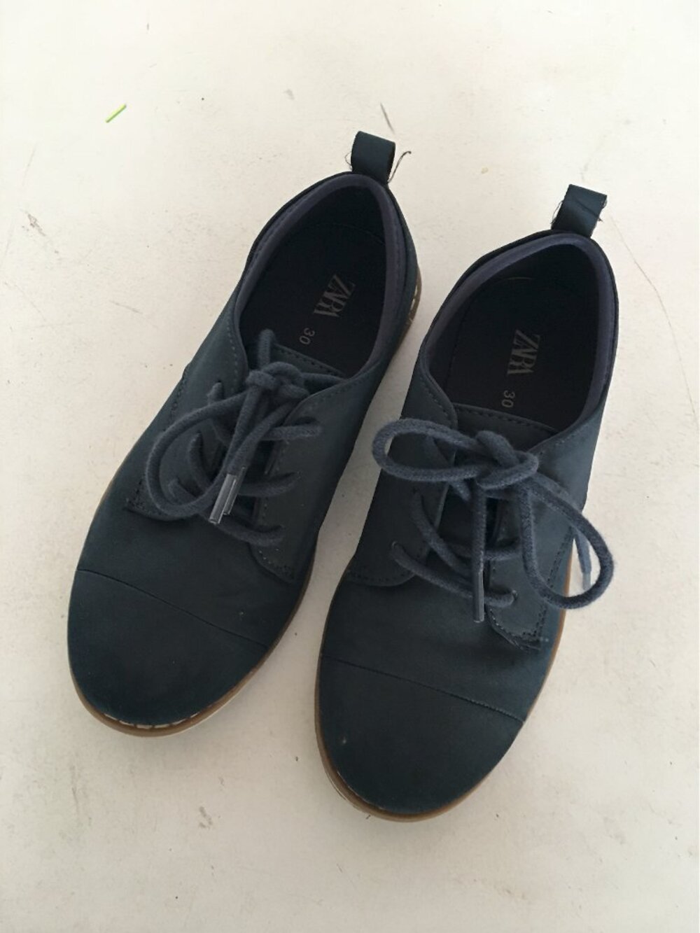 Zara Kids Navy Lace-up Dress Shoes